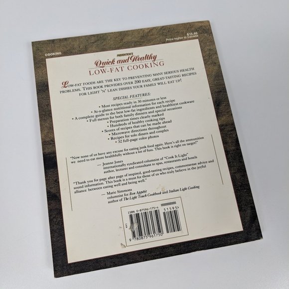 Prevention's 1993 Quick & Healthy Low Fat Cooking Cookbook - Picture 2 of 6